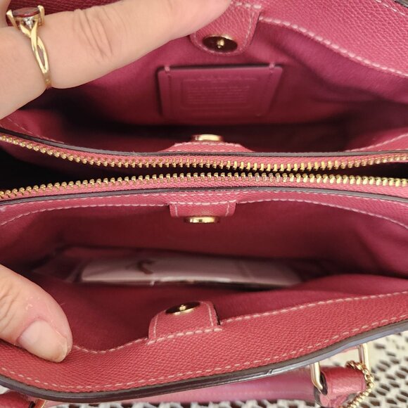 Like New Coach Sage Pink Leather Shoulder Bag Pure - Picture 14 of 15